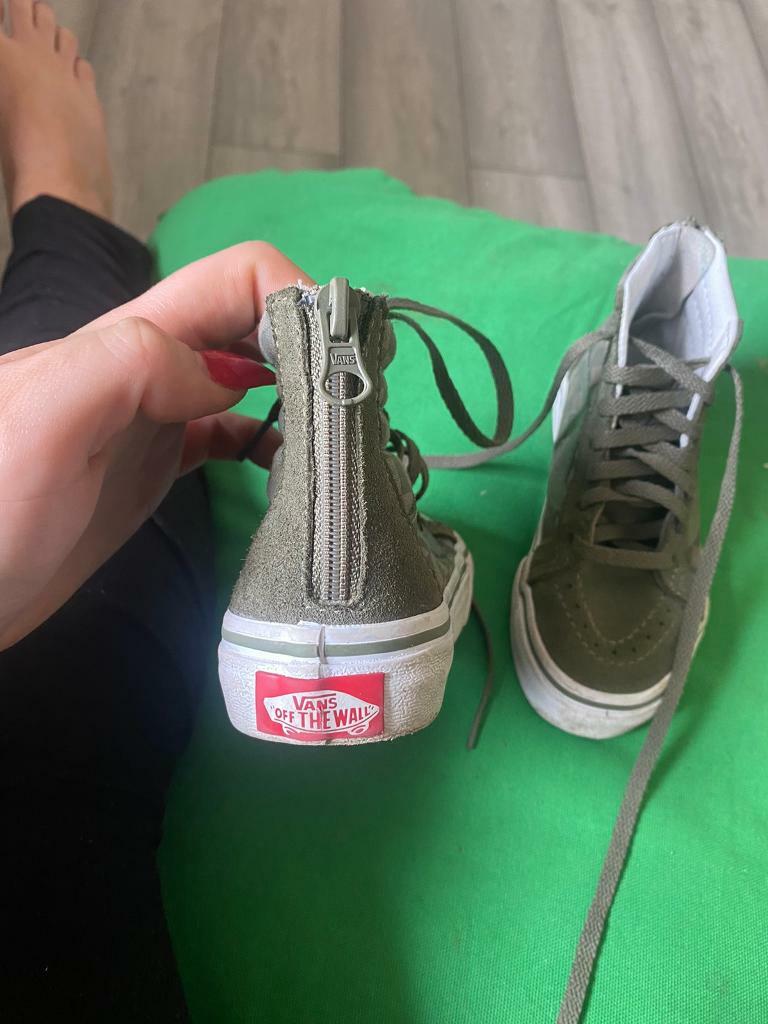 khaki vans trainers